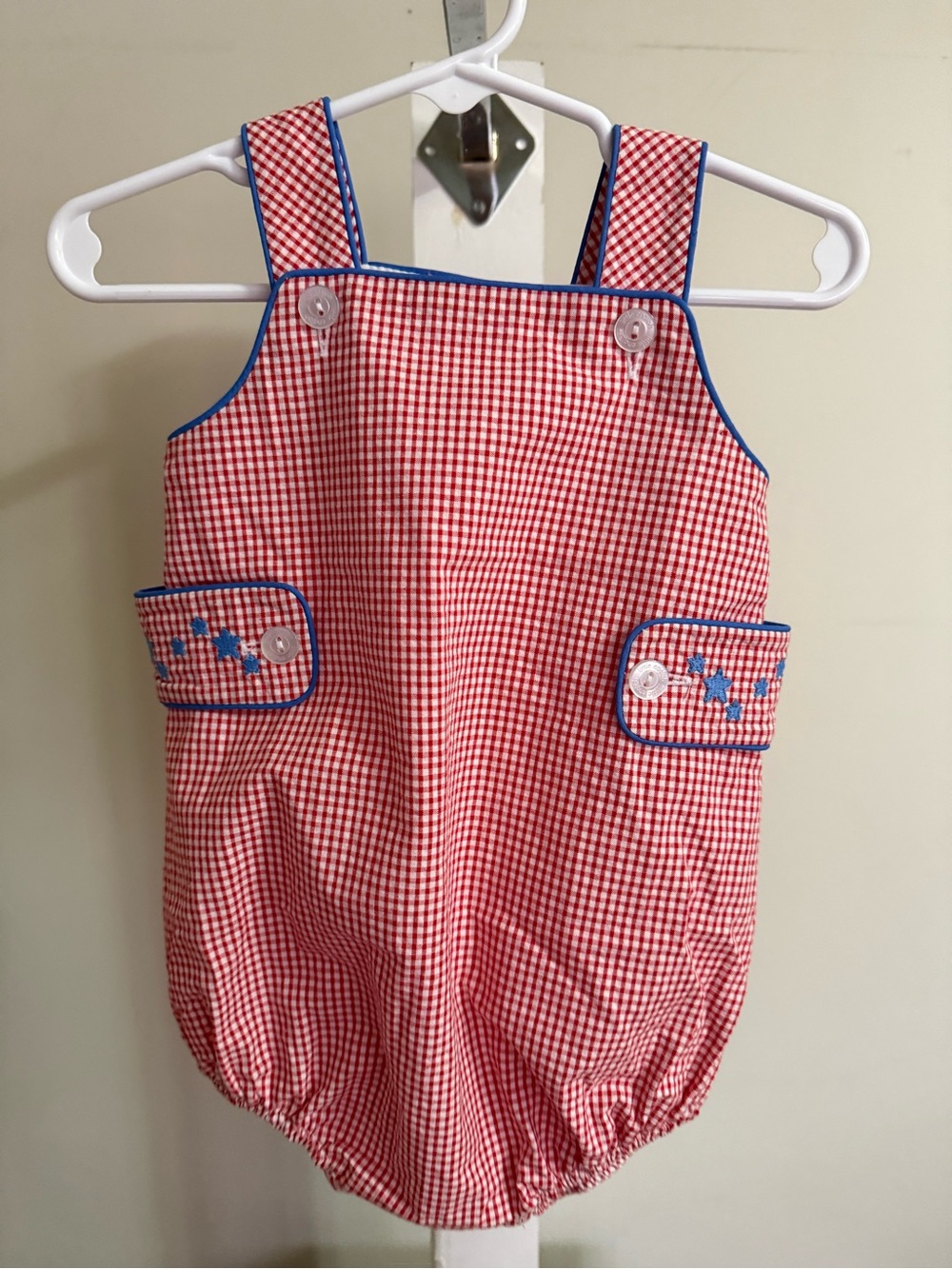 Little English Reversible Button Tab Romper